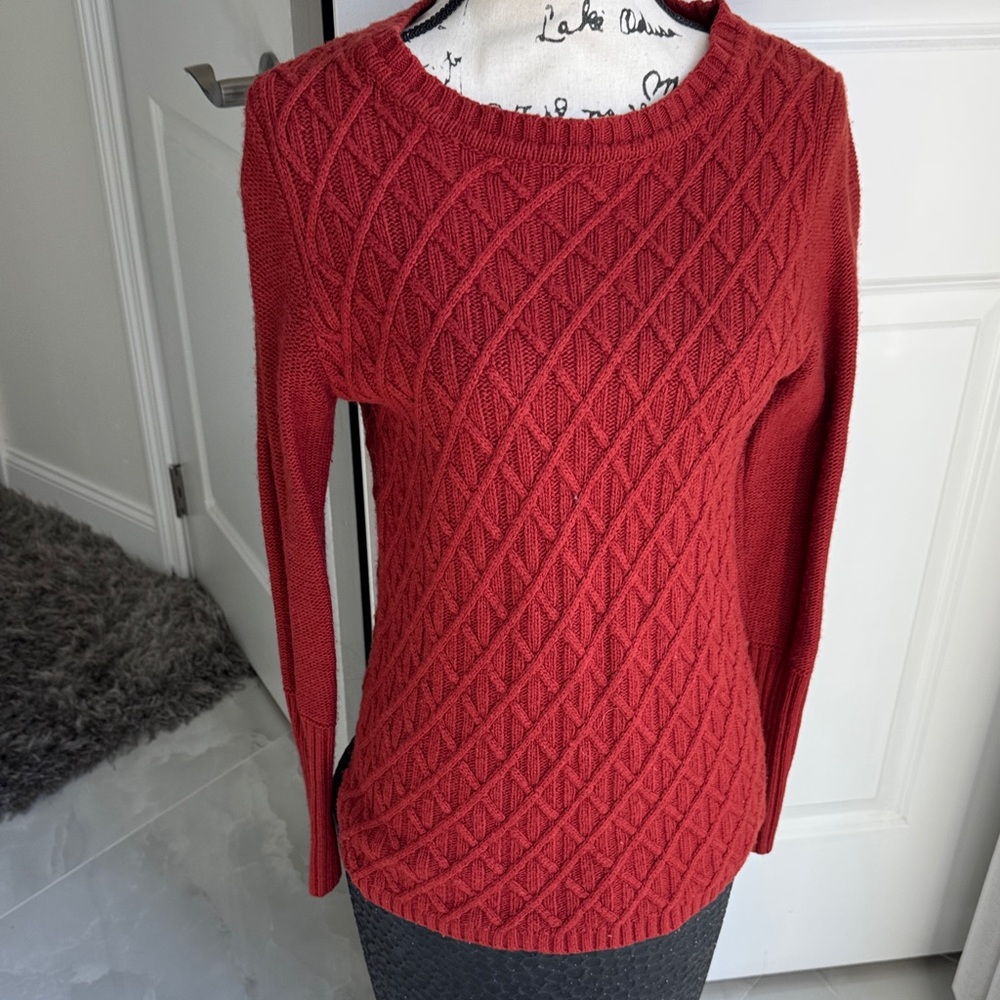 J Crew warm cable knit sweater